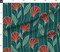 Bold Floral Red Green Abstract Flowers Elegant Geometric Jewel Tone Timeless Custom Printed Fabric by Spoonflower Various Fabrics by the Yard or Fat Quarter